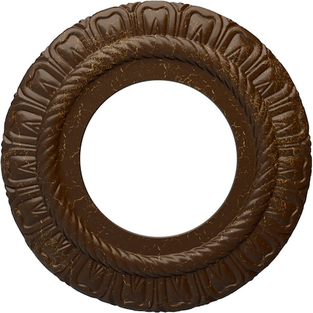 Ekena Millwork Claremont Ceiling Medallion (Fits Canopies up to 5 5/8"), 9"OD x 4 1/2"ID x 1/2"P, Root Beer Crackle CM09CLRBC